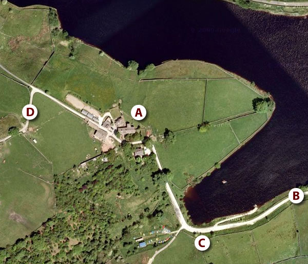Ponden Hall aerial view